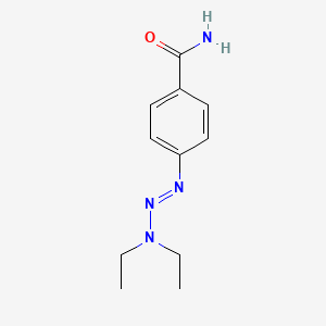 molecular formula C11H16N4O B14607338 4-[(1E)-3,3-Diethyltriaz-1-en-1-yl]benzamide CAS No. 59708-14-4