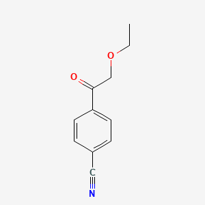 molecular formula C11H11NO2 B14607343 Benzonitrile, 4-(ethoxyacetyl)- CAS No. 60695-12-7