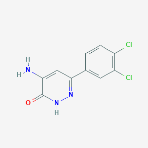 molecular formula C10H7Cl2N3O B1460735 4-Amino-6-(3,4-dichlorophenyl)pyridazin-3-ol CAS No. 1017670-57-3