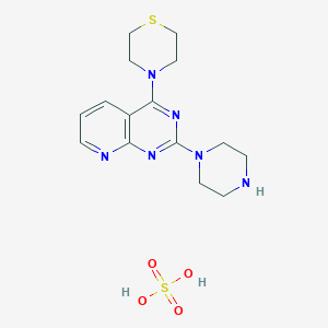 4-(2-Piperazin-1-ylpyrido[2,3-d]pyrimidin-4-yl)thiomorpholine;sulfuric acid