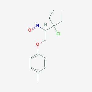 molecular formula C14H20ClNO2 B14607369 1-[(3-Chloro-3-ethyl-2-nitrosopentyl)oxy]-4-methylbenzene CAS No. 58877-13-7