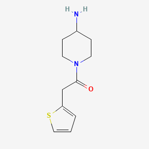 molecular formula C11H16N2OS B1460737 1-(4-Aminopiperidin-1-yl)-2-(thiophen-2-yl)ethan-1-one CAS No. 1018661-78-3