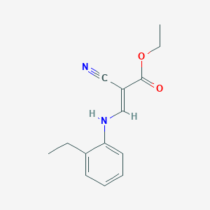 molecular formula C14H16N2O2 B1460738 2-氰基-3-[(2-乙基苯基)氨基]丙-2-烯酸乙酯 CAS No. 1114823-95-8