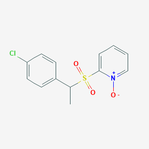 2-[1-(4-Chlorophenyl)ethanesulfonyl]-1-oxo-1lambda~5~-pyridine