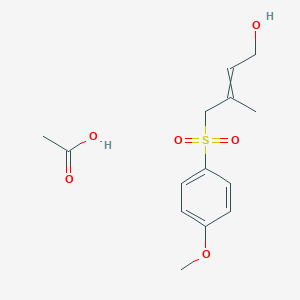 Acetic acid;4-(4-methoxyphenyl)sulfonyl-3-methylbut-2-en-1-ol