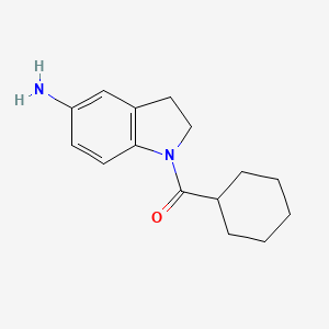 molecular formula C15H20N2O B1460743 1-Cyclohexanecarbonyl-2,3-dihydro-1H-indol-5-amine CAS No. 1018559-32-4