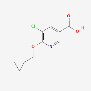 5-Chloro-6-(cyclopropylmethoxy)pyridine-3-carboxylic acid