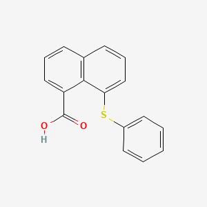 molecular formula C17H12O2S B14607529 1-Naphthalenecarboxylic acid, 8-(phenylthio)- CAS No. 57360-19-7