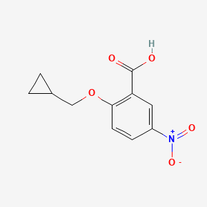 molecular formula C11H11NO5 B1460753 2-(Cyclopropylmethoxy)-5-nitrobenzoic acid CAS No. 1019567-96-4