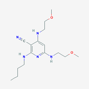 2-(Butylamino)-4,6-bis[(2-methoxyethyl)amino]pyridine-3-carbonitrile