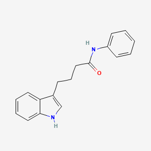 molecular formula C18H18N2O B14607556 1H-Indole-3-butanamide, N-phenyl- CAS No. 57932-47-5