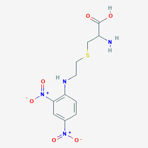 molecular formula C11H14N4O6S B14607583 2-Amino-3-[2-(2,4-dinitroanilino)ethylsulfanyl]propanoic acid CAS No. 57944-37-3