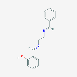 molecular formula C16H16N2O B14607609 6-[({2-[(E)-Benzylideneamino]ethyl}amino)methylidene]cyclohexa-2,4-dien-1-one CAS No. 60434-97-1