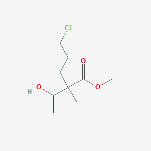 molecular formula C9H17ClO3 B14607618 Methyl 5-chloro-2-(1-hydroxyethyl)-2-methylpentanoate CAS No. 59057-07-7