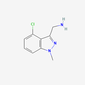 molecular formula C9H10ClN3 B1460763 1-(4-Chloro-1-methyl-1H-indazol-3-YL)methanamine CAS No. 1033693-10-5