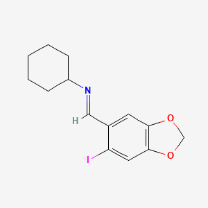 Cyclohexanamine, N-[(6-iodo-1,3-benzodioxol-5-yl)methylene]-