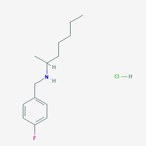 N-[(4-fluorophenyl)methyl]heptan-2-amine;hydrochloride