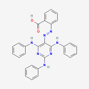 2-[(E)-(2,4,6-Trianilinopyrimidin-5-yl)diazenyl]benzoic acid