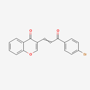 molecular formula C18H11BrO3 B14607675 3-[3-(4-Bromophenyl)-3-oxoprop-1-enyl]chromen-4-one CAS No. 59431-45-7