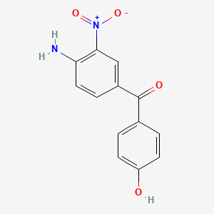 molecular formula C13H10N2O4 B14607683 (4-Amino-3-nitrophenyl)(4-hydroxyphenyl)methanone CAS No. 60014-09-7