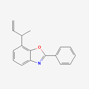 molecular formula C17H15NO B14607700 7-(But-3-en-2-yl)-2-phenyl-1,3-benzoxazole CAS No. 60723-77-5