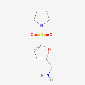 molecular formula C9H14N2O3S B1460771 [5-(1-Pyrrolidinylsulfonyl)-2-furyl]methanamine CAS No. 887405-26-7