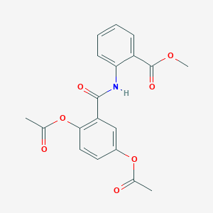 molecular formula C19H17NO7 B14607722 Methyl 2-[2,5-bis(acetyloxy)benzamido]benzoate CAS No. 60503-69-7