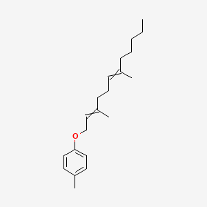 molecular formula C21H32O B14607727 1-[(3,7-Dimethyldodeca-2,6-dien-1-YL)oxy]-4-methylbenzene CAS No. 58509-29-8