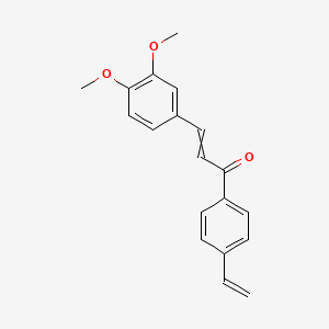 molecular formula C19H18O3 B14607777 3-(3,4-Dimethoxyphenyl)-1-(4-ethenylphenyl)prop-2-en-1-one CAS No. 60689-03-4