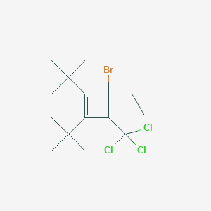 molecular formula C17H28BrCl3 B14607780 3-Bromo-1,2,3-tri-tert-butyl-4-(trichloromethyl)cyclobut-1-ene CAS No. 60921-42-8