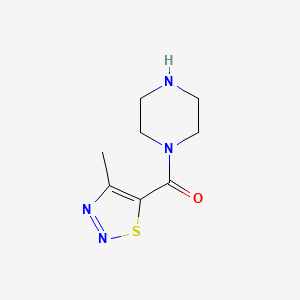 molecular formula C8H12N4OS B1460779 1-(4-Methyl-1,2,3-thiadiazole-5-carbonyl)piperazine CAS No. 889940-90-3