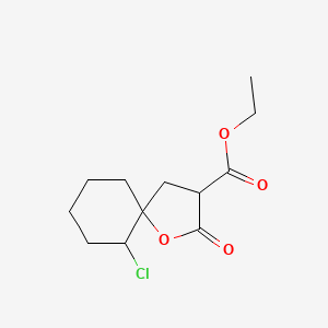 molecular formula C12H17ClO4 B14607802 Ethyl 6-chloro-2-oxo-1-oxaspiro[4.5]decane-3-carboxylate CAS No. 60045-21-8