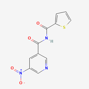 molecular formula C11H7N3O4S B14607823 5-Nitro-N-(thiophene-2-carbonyl)pyridine-3-carboxamide CAS No. 59290-39-0