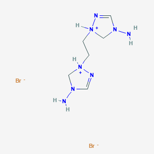 molecular formula C6H16Br2N8 B14607837 1,1'-(Ethane-1,2-diyl)bis(4-amino-4,5-dihydro-1H-1,2,4-triazol-1-ium) dibromide CAS No. 60504-64-5