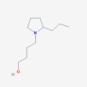 molecular formula C11H23NO B14607881 1-Pyrrolidinebutanol, 2-propyl- CAS No. 59964-74-8