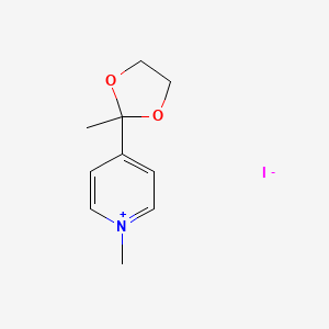 Pyridinium, 1-methyl-4-(2-methyl-1,3-dioxolan-2-yl)-, iodide