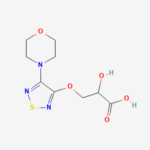 2-Hydroxy-3-[(4-morpholin-4-yl-1,2,5-thiadiazol-3-yl)oxy]propanoic acid