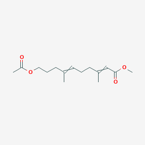 molecular formula C15H24O4 B14607908 Methyl 10-(acetyloxy)-3,7-dimethyldeca-2,6-dienoate CAS No. 60718-74-3