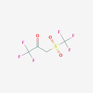 molecular formula C4H2F6O3S B14607911 1,1,1-Trifluoro-3-(trifluoromethanesulfonyl)propan-2-one CAS No. 58510-76-2