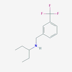 molecular formula C13H18F3N B1460792 (Pentan-3-yl)({[3-(trifluoromethyl)phenyl]methyl})amine CAS No. 1019564-80-7