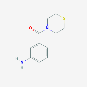 molecular formula C12H16N2OS B1460796 2-Methyl-5-(thiomorpholine-4-carbonyl)aniline CAS No. 1042776-32-8