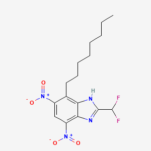 2-(Difluoromethyl)-5,7-dinitro-4-octyl-1H-benzimidazole