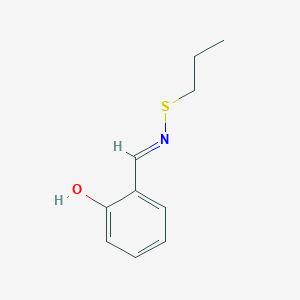 molecular formula C10H13NOS B14607979 2-[(E)-propylsulfanyliminomethyl]phenol 