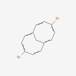 molecular formula C13H10Br2 B14608001 4,10-Dibromobicyclo[5.5.1]trideca-1,3,5,7,9,11-hexaene CAS No. 60154-56-5