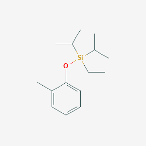 molecular formula C15H26OSi B14608006 Ethyl(2-methylphenoxy)di(propan-2-yl)silane CAS No. 59280-15-8