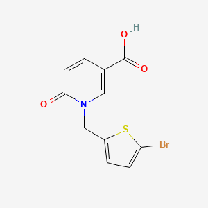 1-[(5-Bromothiophen-2-yl)methyl]-6-oxo-1,6-dihydropyridine-3-carboxylic acid