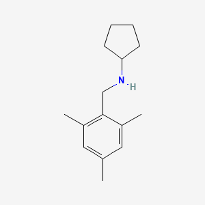 N-[(2,4,6-trimethylphenyl)methyl]cyclopentanamine