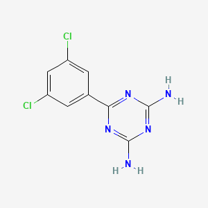 molecular formula C9H7Cl2N5 B14608037 6-(3,5-Dichlorophenyl)-1,3,5-triazine-2,4-diamine CAS No. 57381-55-2