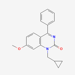 molecular formula C19H18N2O2 B14608044 1-(Cyclopropylmethyl)-7-methoxy-4-phenylquinazolin-2(1H)-one CAS No. 59253-45-1