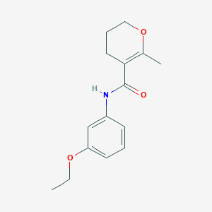 molecular formula C15H19NO3 B14608098 N-(3-Ethoxyphenyl)-6-methyl-3,4-dihydro-2H-pyran-5-carboxamide CAS No. 58813-13-1